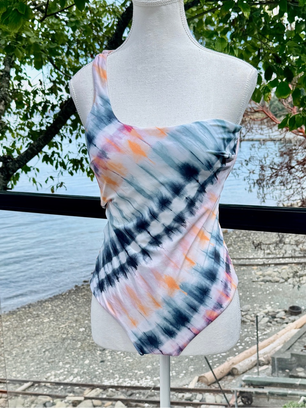 Rip Curl Pastel Tie Dye One Strap One Piece Swimsuit Size M